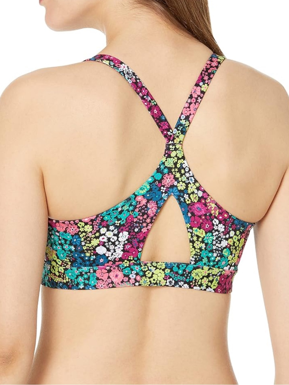 Champion Floral Cutout Sports Bra Size Medium - Picture 2 of 9